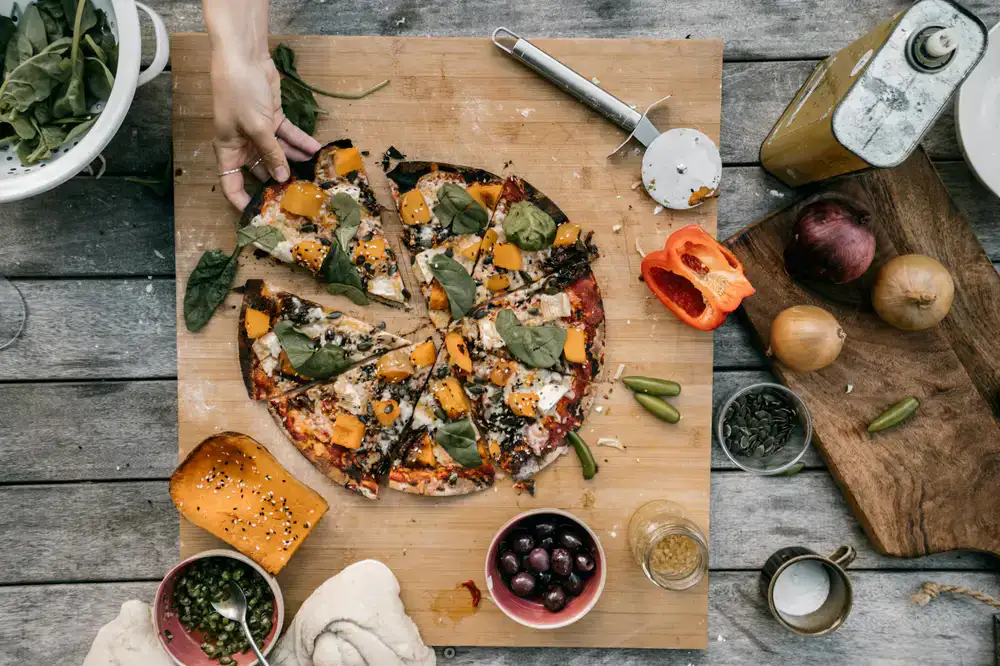 Vegan Roasted Vegetable Pizza